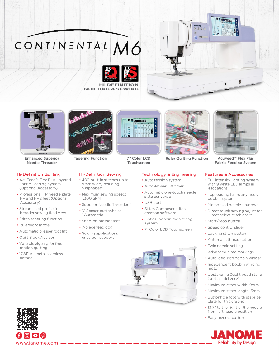 Janome - Continental M6