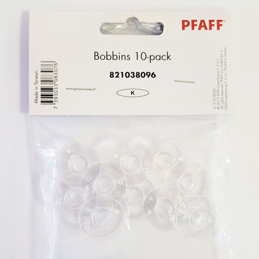 PFAFF - ( K ) Clear Bobbins 10 pkg